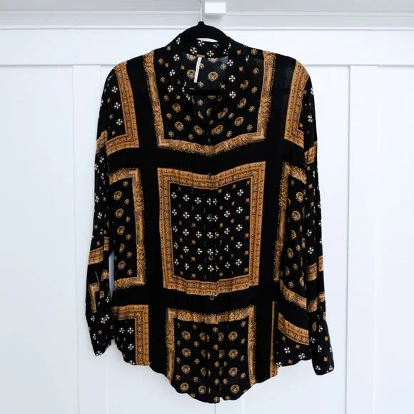 Free People Tops Free People Little Secrets Black Bandana